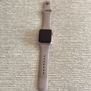 Smartwatch with Pink and Gray Band